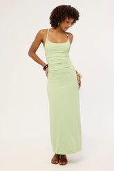 Luck & Trouble Sol Beaded Midi Dress Pistachio