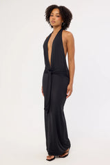 Neovision Strata Open Back Maxi Dress Black