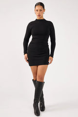 Perfect Stranger Rain Mini Dress Black
