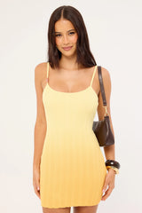 Sndys The Label Odessa Knit Mini Dress Mango Ombre