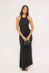 Perfect Stranger Jayde High Neck Maxi Dress Black