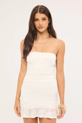 Perfect Stranger Lilo Lace Mini Dress White