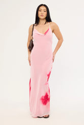 Luck & Trouble Magnolia Bloom Maxi Dress Pink Print