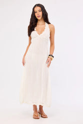 Lioness Stars Align Midi Dress Cream