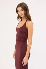 Sndys The Label Ash Tank Dress Cabernet