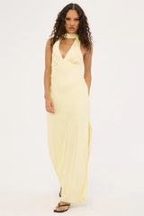 Perfect Stranger Noree Scarf Maxi Dress Lemon