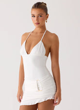 Keep A Beat Mini Dress - Ivory