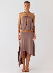 Jisoo Halter Top - Desert Taupe