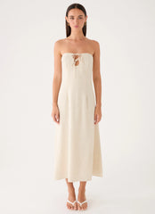 Sun Searching Midi Dress - Oatmeal
