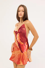 Sndys The Label Cattleya Cowl Mini Dress Floral