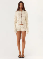 Cynthiana Mini Shorts - Ivory