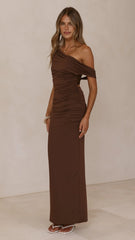 Lolita Maxi Dress - Coffee