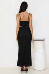 Sculpted In Style Lace Maxi Dress Black