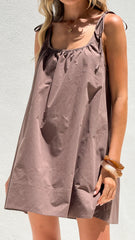Maylie Mini Dress - Brown