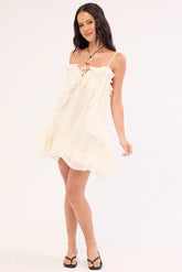 Lioness Ethereal Mini Dress Pearl