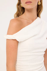 Perfect Stranger Mimsy One Shoulder Mini Dress White