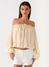 Sandali Off Shoulder Top - Cream