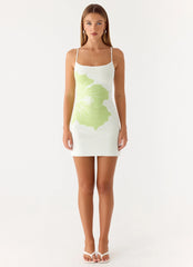 Deimia Knit Mini Dress - White