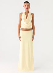 Ashi Cowl Top - Yellow