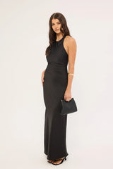 Perfect Stranger Jayde High Neck Maxi Dress Black