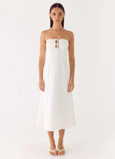 Sun Searching Midi Dress - White