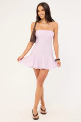 Perfect Stranger Indi Godet Mini Dress Lilac