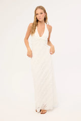 Luck & Trouble Thessia Twist Maxi Dress White