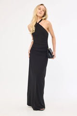 Perfect Stranger Isla Halter Twist Maxi Dress Black