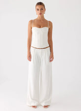 Samuel Low Rise Suiting Pants - White