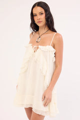 Lioness Ethereal Mini Dress Pearl