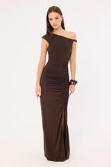 Perfect Stranger Miro Twist Maxi Dress Brown