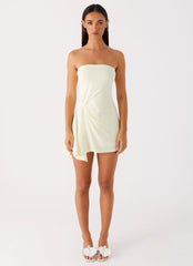Sana Strapless Mini Dress - Yellow