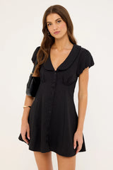 Perfect Stranger Bliana Collar Mini Dress Black
