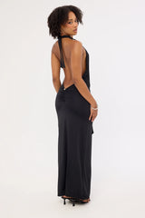 Neovision Strata Open Back Maxi Dress Black