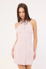 Luck & Trouble Alani Mini Dress Pink Check