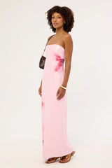Luck & Trouble Peony Sequin Maxi Dress Pink Print