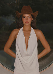 Ashika Studded Top - White