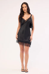 Luck & Trouble Alexa Lace Mini Dress Black