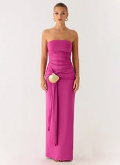 Party After Party Shell Maxi Dress - Fuchsia