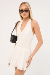 Perfect Stranger Immy Halter Mini Dress White