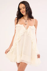 Lioness Ethereal Mini Dress Pearl