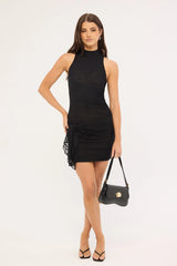 Perfect Stranger Sian Stretch Lace Mini Dress Black