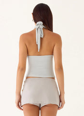 Amber Light Top - Silver