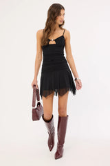 Neovision Finch Mesh Mini Dress Black