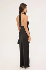 Perfect Stranger Jayde High Neck Maxi Dress Black