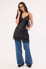 Luck & Trouble Alexa Lace Mini Dress Black