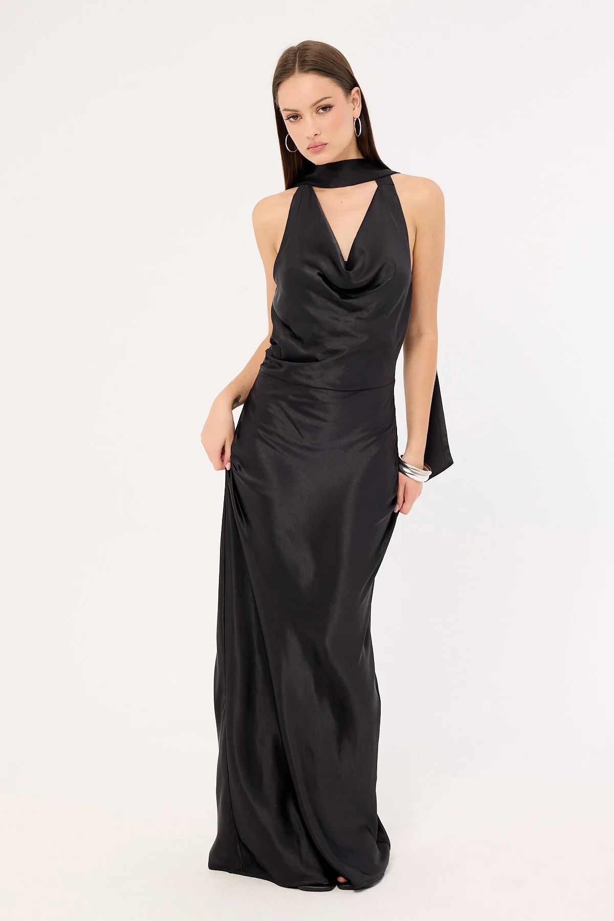 Sndys The Label Rosanna Maxi Tie Dress Black