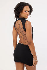 Neovision Back Off Mini Dress Black