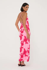 Luck & Trouble Nia Applique Maxi Dress Pink
