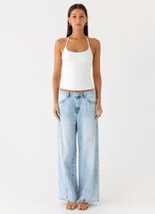 Chauncey Halter Top - White